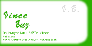 vince buz business card